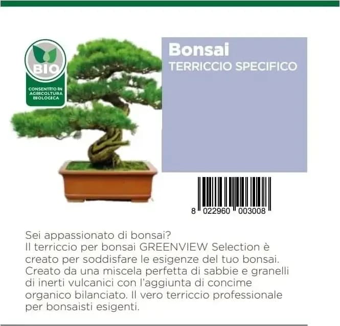 Greenview, Terriccio di alta Qualità, Specifico per le piante per Bonsai, 5LT - 4