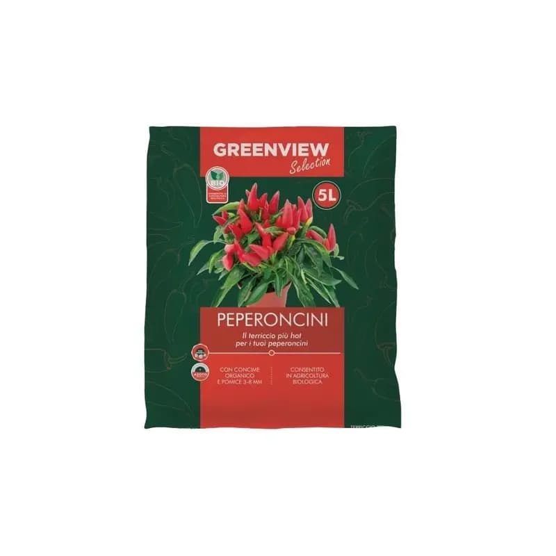 Greenview Terriccio Specifico PEPERONCINI 5 Lt  con concime organico e pomice - 2