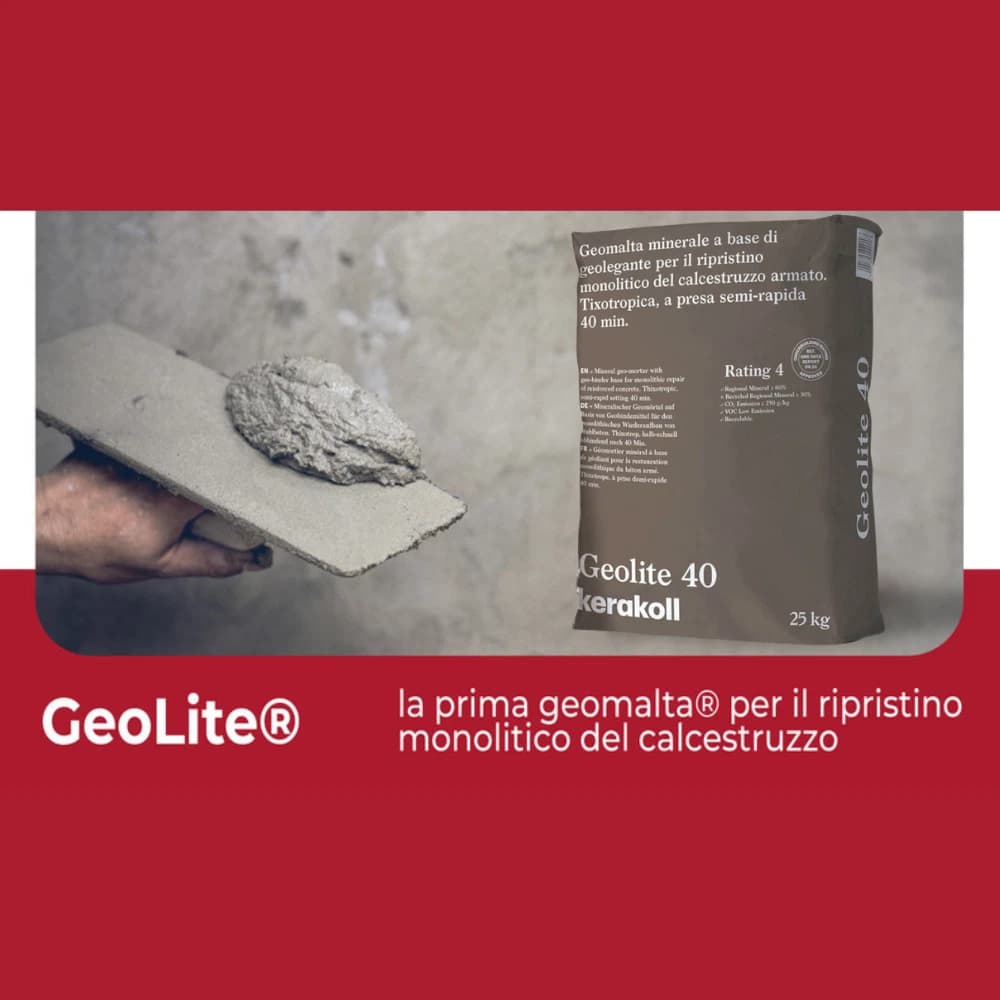 Geomalta Minerale Tixotropica GeoLite40 Per Strutture Calcestruzzo Kerakoll 25kg - 5