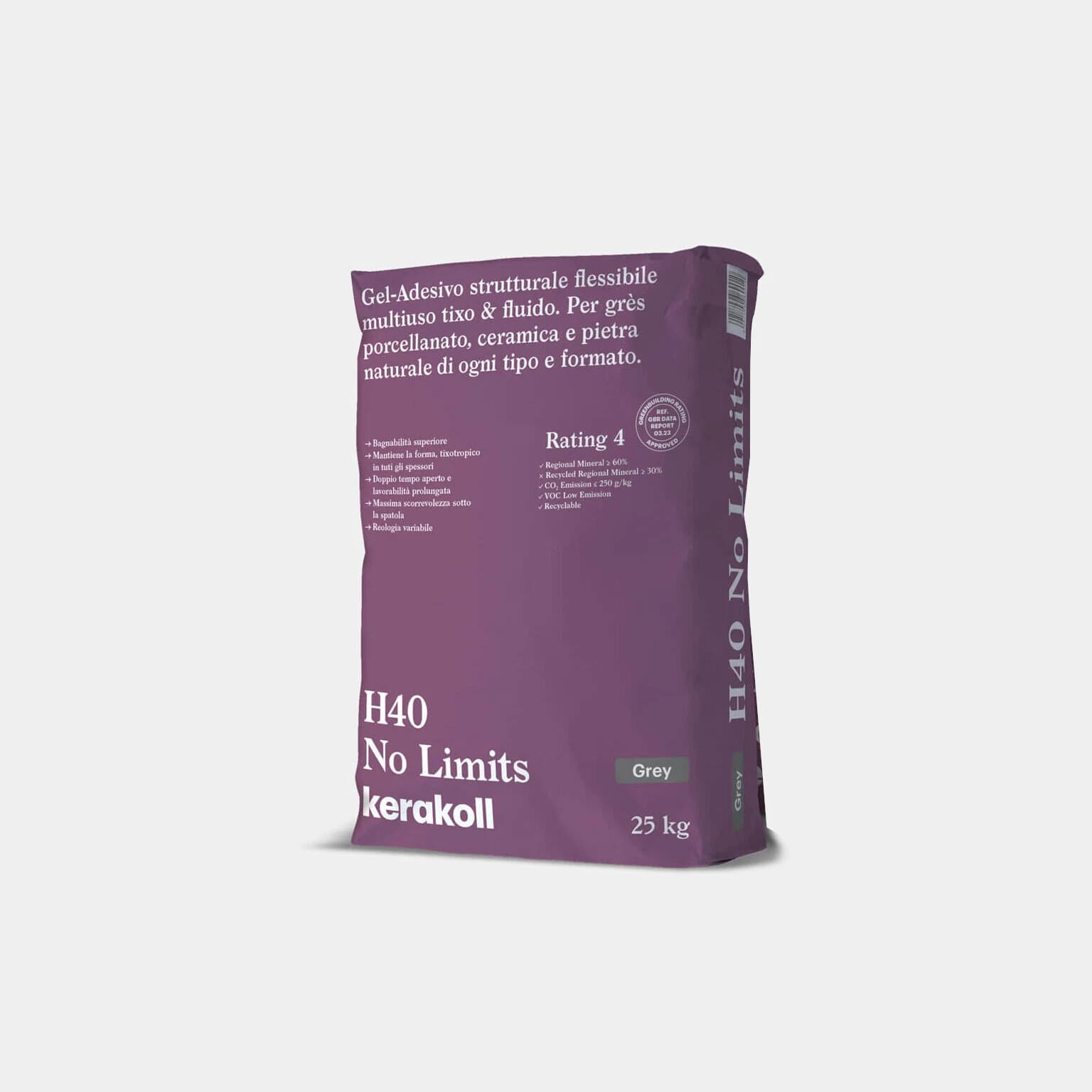 Kerakoll H40 No Limits Colla per Piastrelle Multiuso Gres Pietra Confezione 25kg - 7