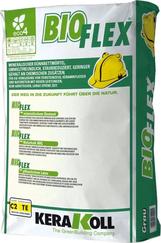 KeraKoll Bioflex malta adesiva colla per piastrelle C2TE grigio 25 kg