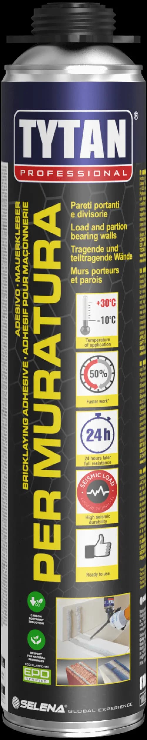 SCHIUMA POLIURETANICA MURATURA TYTAN PISTOLA ML 750 Adesivo per muratura muri - 2