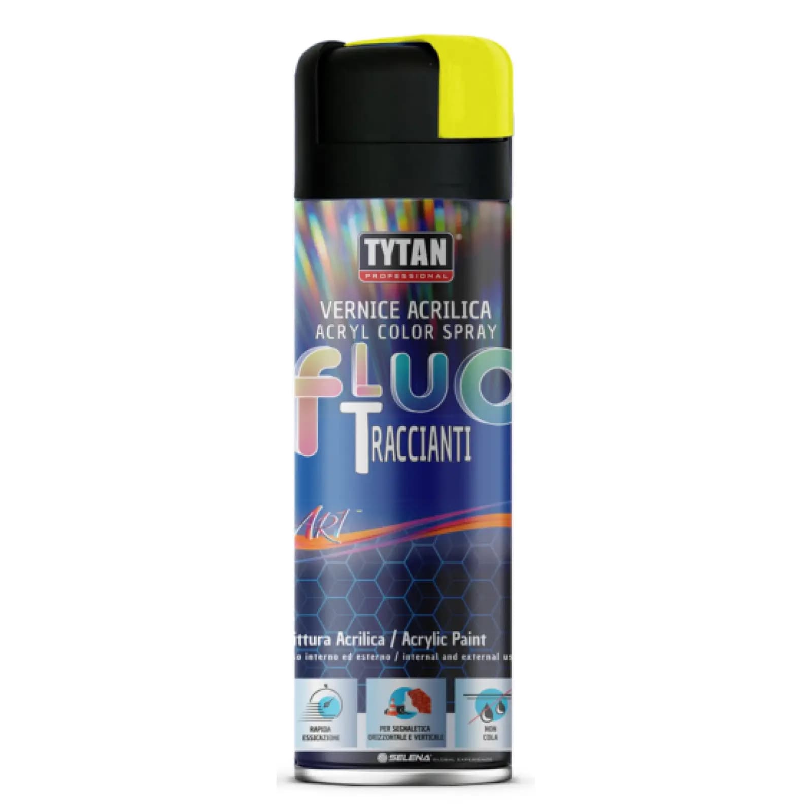 Vernice Spray Tracciante 500ml Bomboletta giallo fluo TYTAN rapida essiccazione - 2