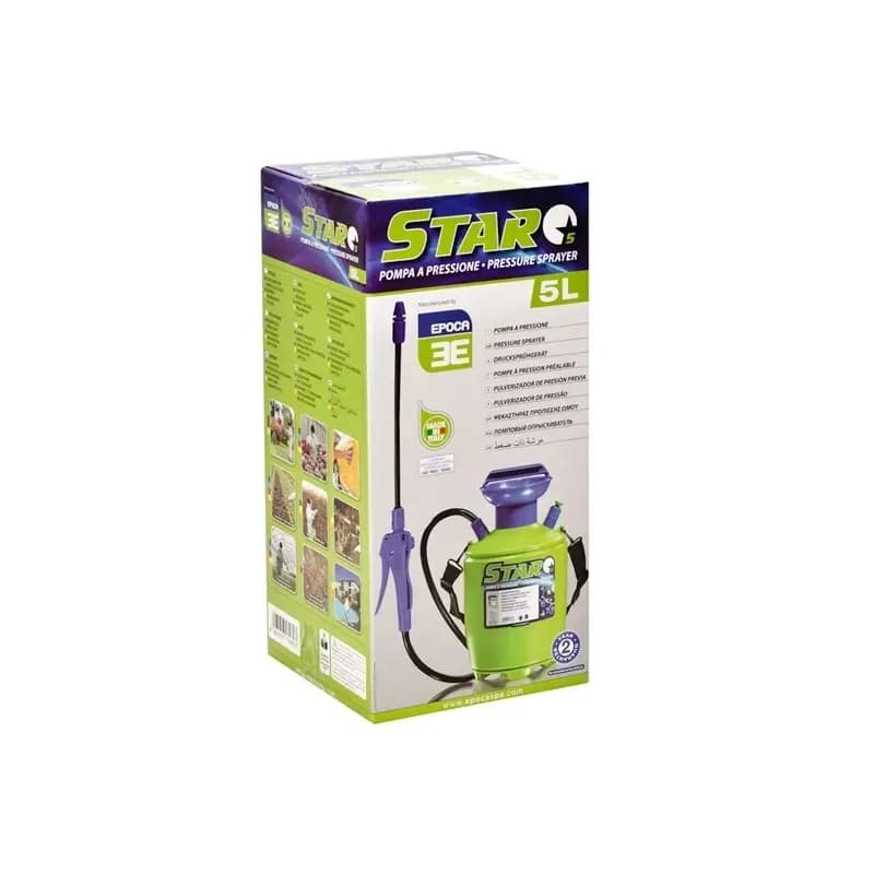 EPOCA Pompa a spalla manuale nebulizzatore 5lt per disinfestazione irrorazione - 4