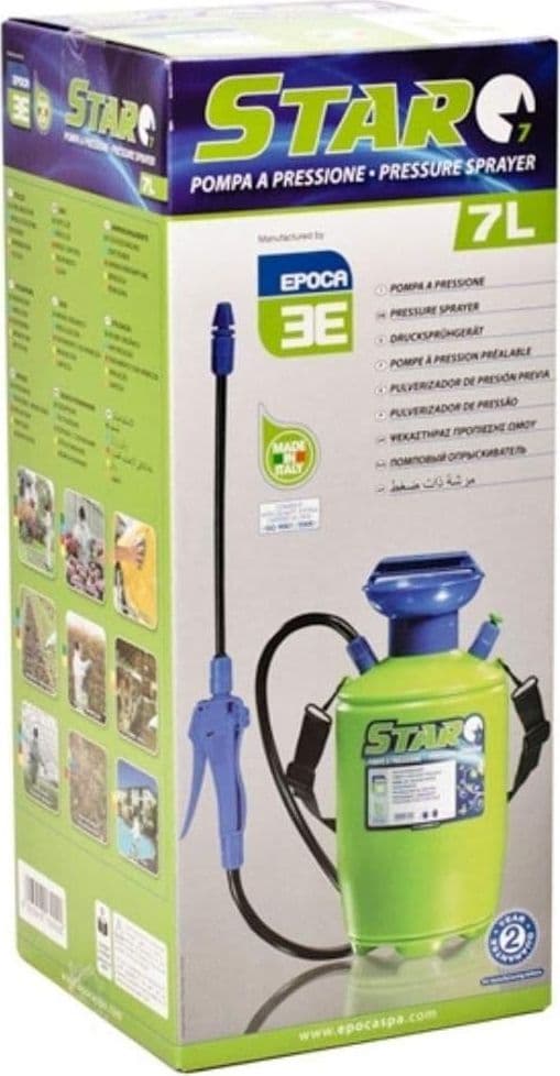 EPOCA Pompa a spalla manuale nebulizzatore 7lt per disinfestazione irrorazione - 5