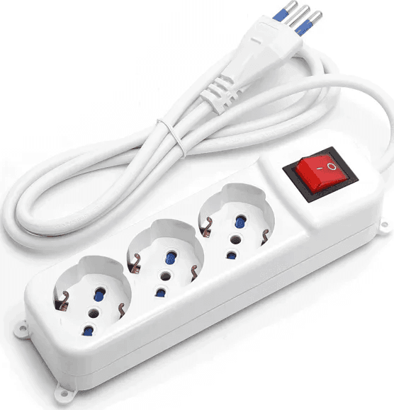 Multipresa Ciabatta Elettrica 3 Prese Universali ITA 10/16A Schuko 1,5 M Aigo - 2