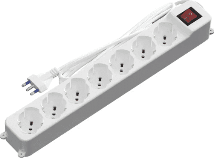 Multipresa Ciabatta Elettrica 7 Prese Universali ITA 10/16A Schuko 1,5 M Aigo - 2