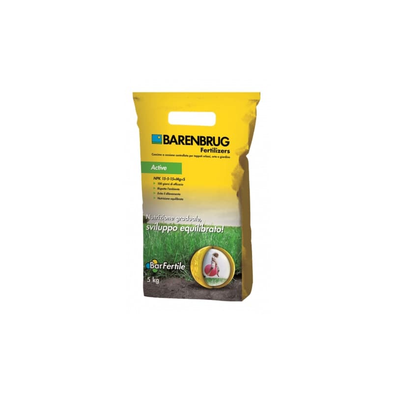 Concime universale 5 kg barenbrug prato e ornamentali NPK 15-5-15 +Mg +S - 3