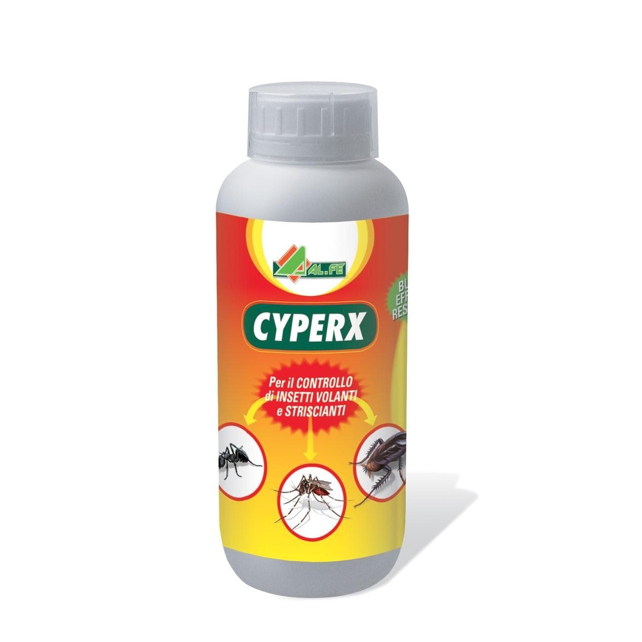 INSETTICIDA MOSCHE ZANZARE-BLATTE ALFE CYPERX USO DOMESTICO E CIVILE 1 LT - 2