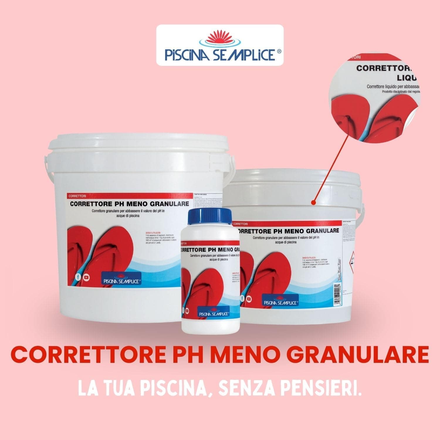 CORRETTORE PH - MENO GRANULARE PER PISCINE 8 Kg LAPI Piscina semplice - 2