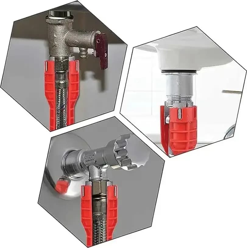 CHIAVE MULTIFUNZIONE PER RUBINETTI FLESSIBILI DADI IDRAULICA PER SPAZI RISTRETTI - 6