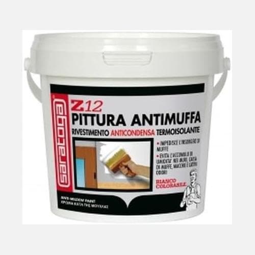 SARATOGA Z12 PITTURA TERMOISOLANTE ANTIMUFFA 750 ML/ 4 LT BIANCO - 2