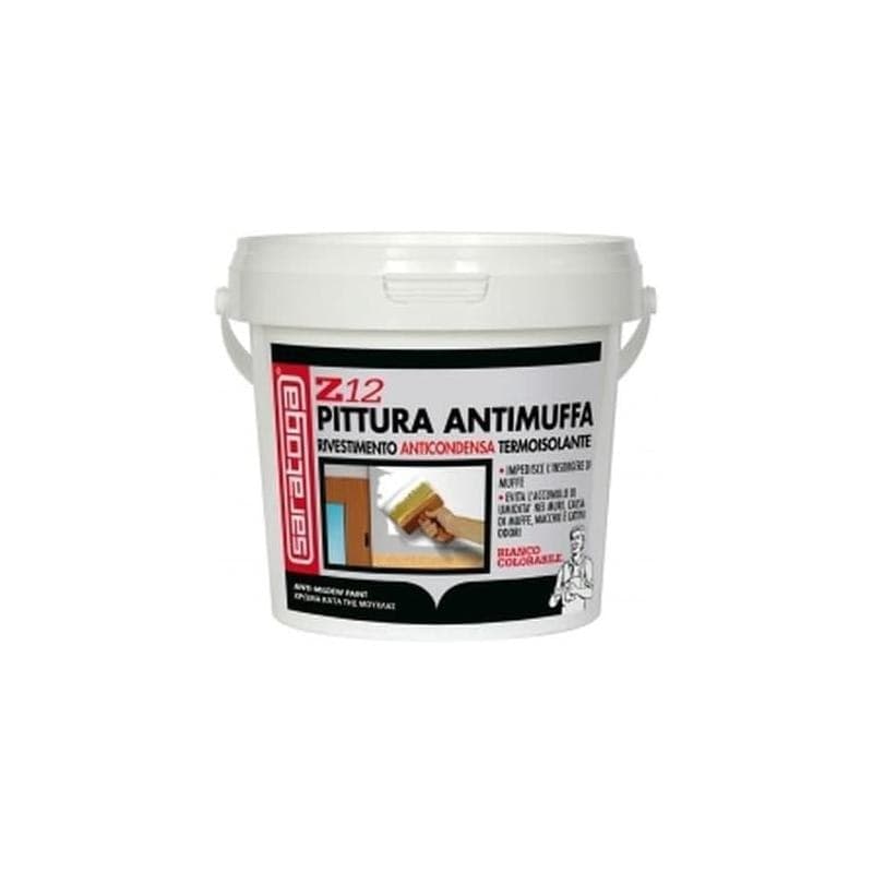 SARATOGA Z12 PITTURA TERMOISOLANTE ANTIMUFFA 750 ML/ 4 LT BIANCO - 3