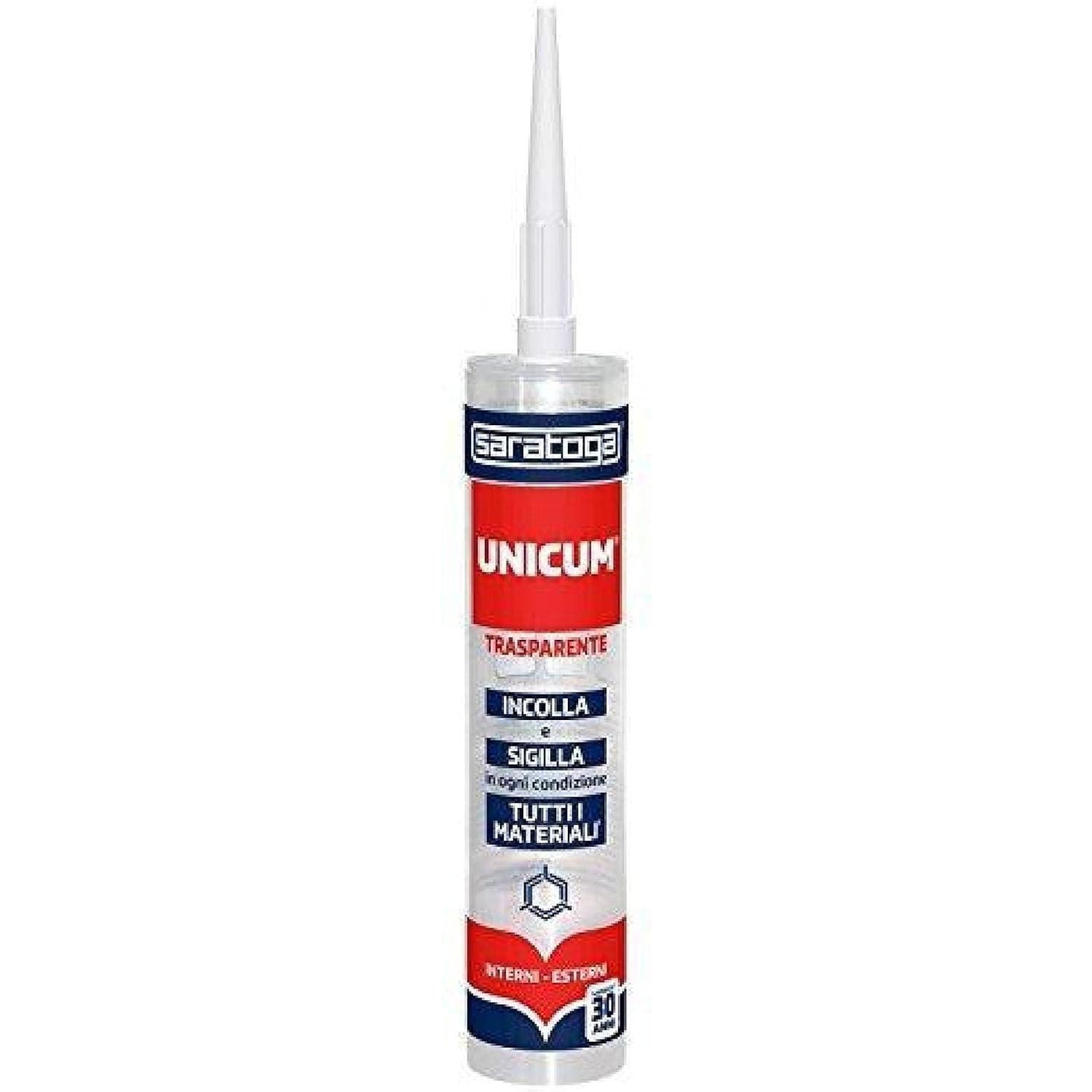Adesivo siggilante saratoga unicum Trasparente 300 gr e bianco 460gr forte presa - 5