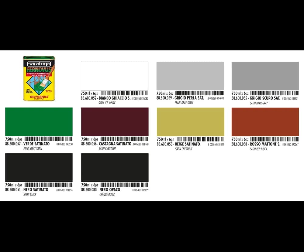 Fernovus Saratoga Vernice Gel Pittura Smalto Antiruggine effetto 2in1 da 750 ml - 2
