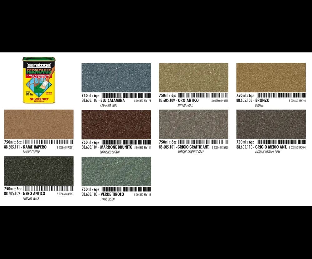 Fernovus Saratoga Vernice Gel Pittura Smalto Antiruggine effetto 2in1 da 750 ml - 3