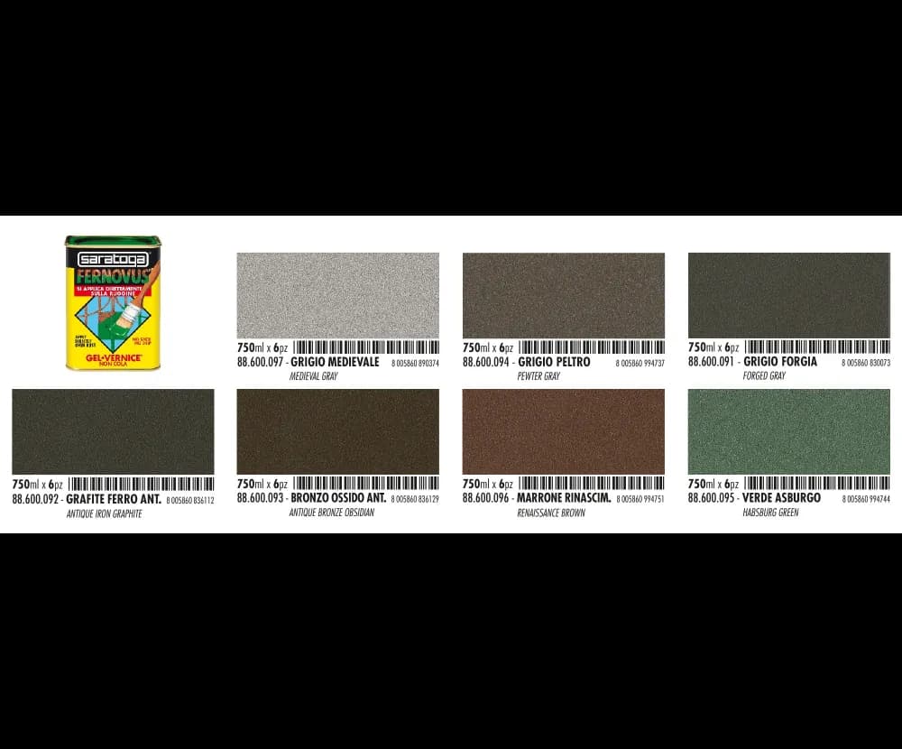 Fernovus Saratoga Vernice Gel Pittura Smalto Antiruggine effetto 2in1 da 750 ml - 4
