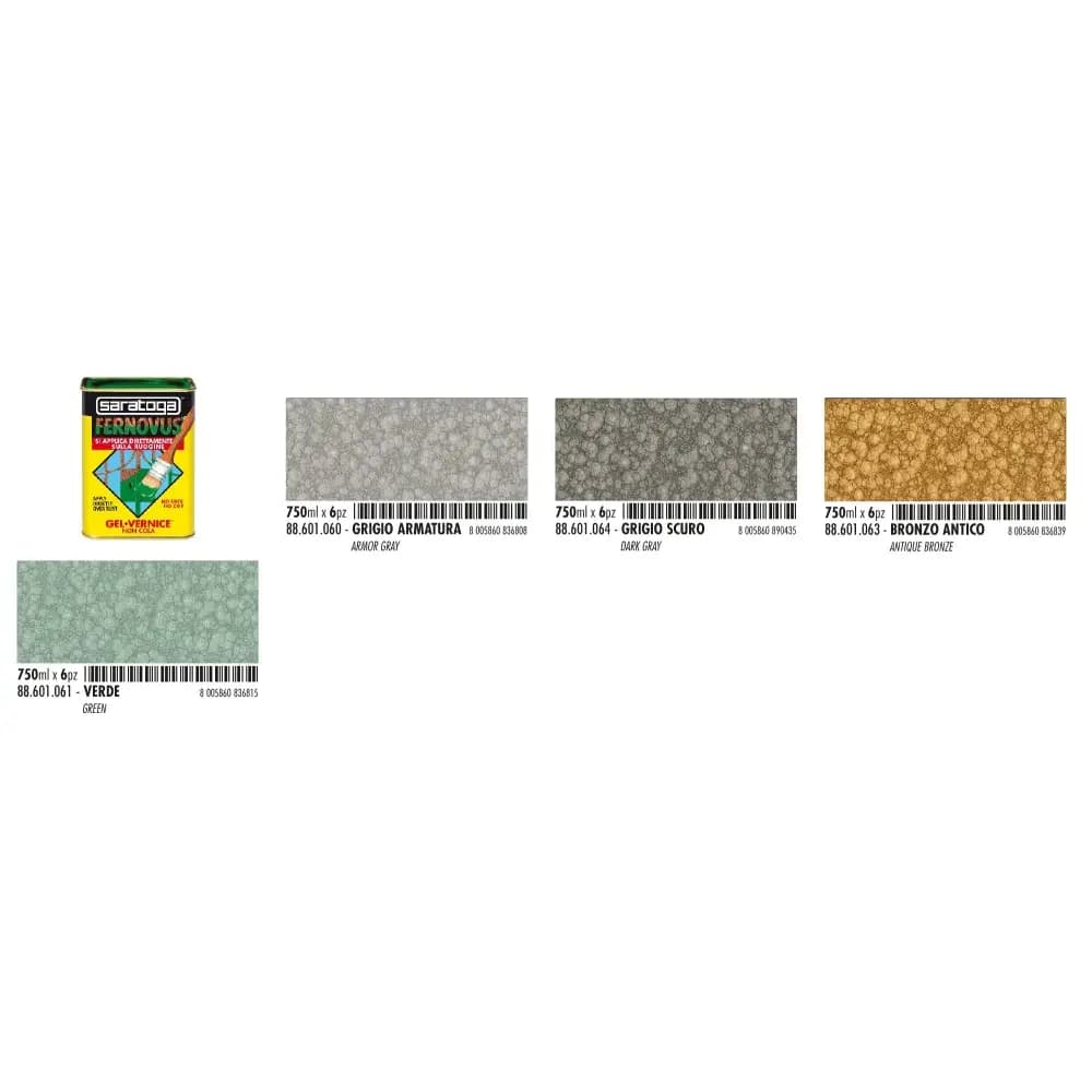 Fernovus Saratoga Vernice Gel Pittura Smalto Antiruggine effetto 2in1 da 750 ml - 7