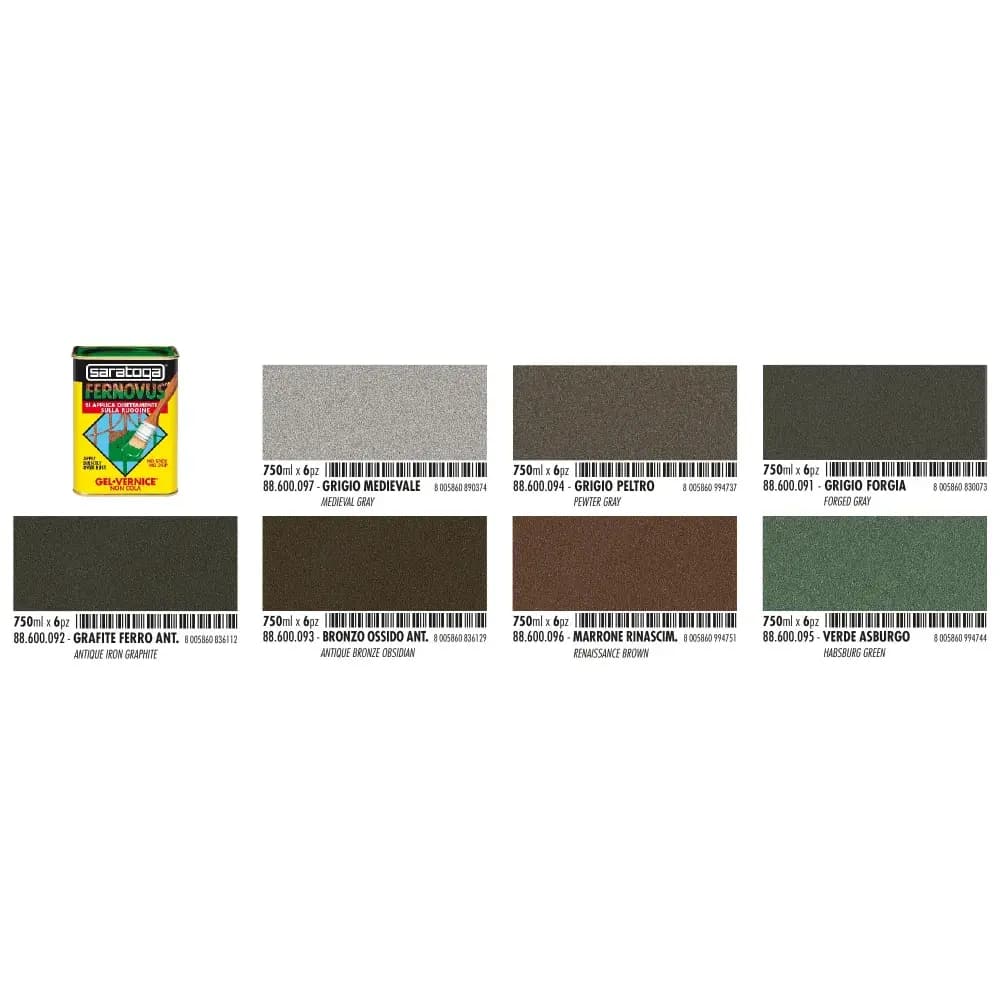 Fernovus Saratoga Vernice Gel Pittura Smalto Antiruggine effetto 2in1 da 750 ml - 9