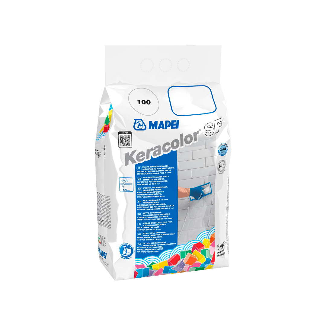 Stucco Fughe Grana Super Fina Keracolor SF 100 Colore Bianco Confezione 5 kg