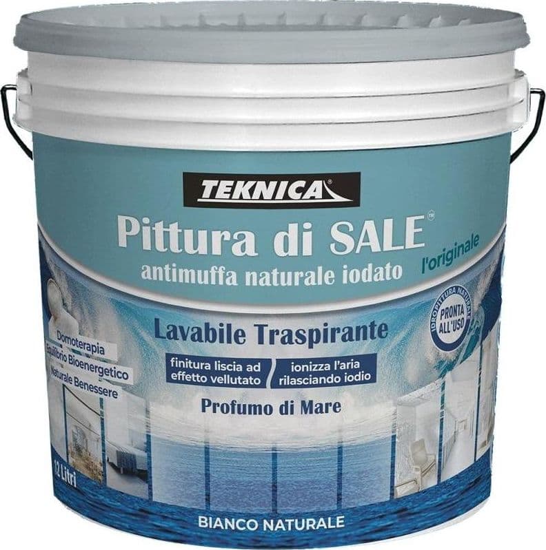 Teknica PITTURA DI SALE bianco naturale iodato traspirante antimuffa 5-12 LT - 3