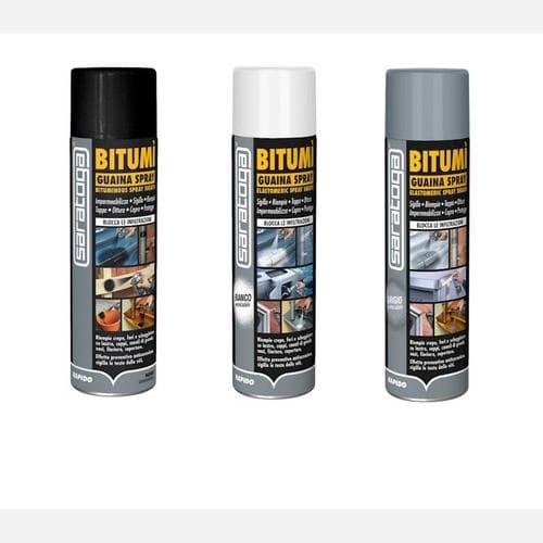 SARATOGA BITUMI GUAINA BITUMINOSA SPRAY 500 ML IMPERMEABILIZZA SIGILLANTE BITUME - 2