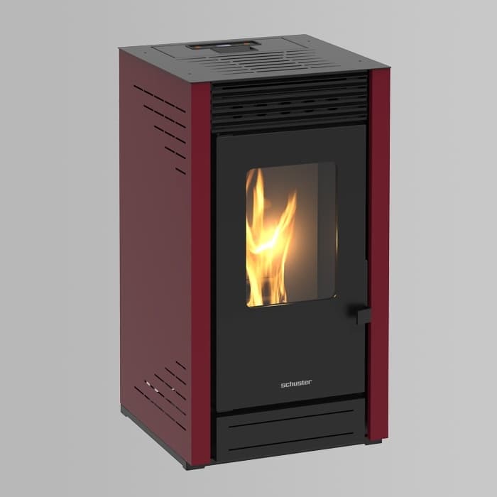 Stufa a pellet 8,5kW Ella 8 Schuster Unical Riscaldamento casa ufficio bordeaux - 2