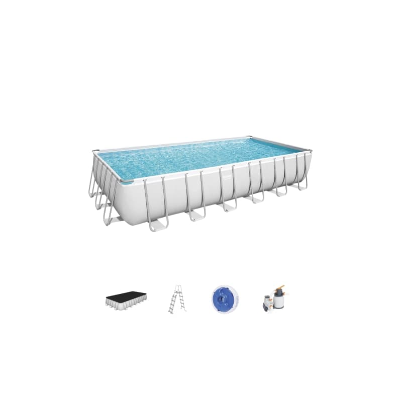 PISCINA FUORI TERRA BESTWAY POWER STEEL FRAME RETTANGOLARE CM.732X366X132 56475 - 10