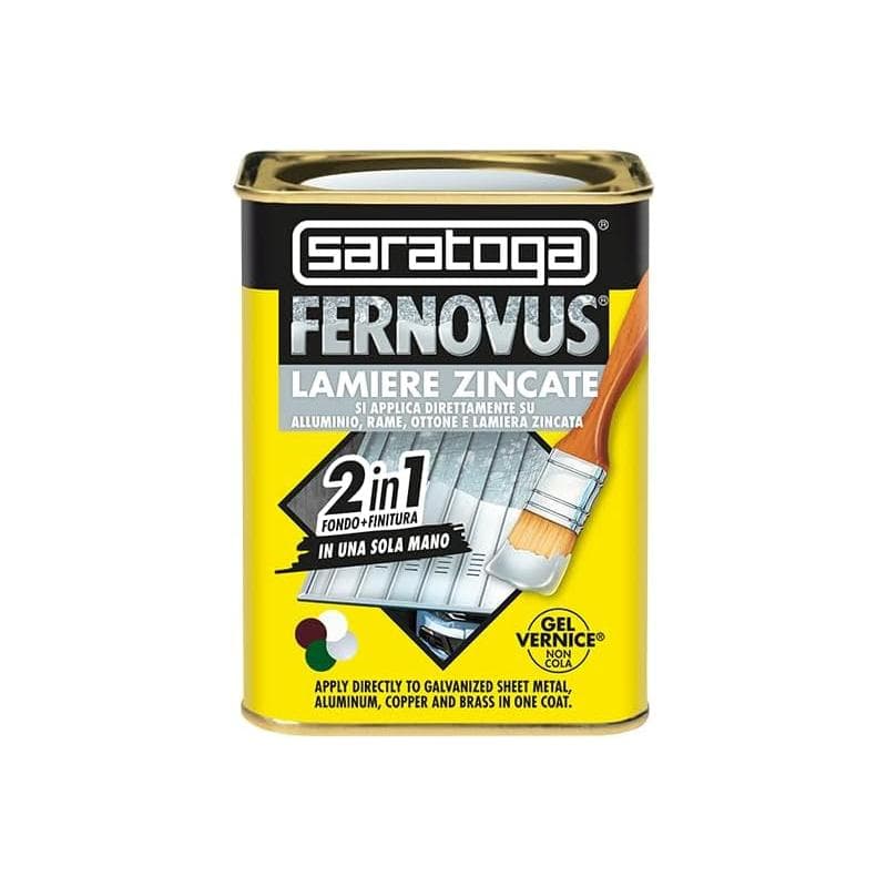 SARATOGA FERNOVUS LAMIERE ZINCATE 2 in 1 Fondo+Finitura In una sola mano ml.750 - 5