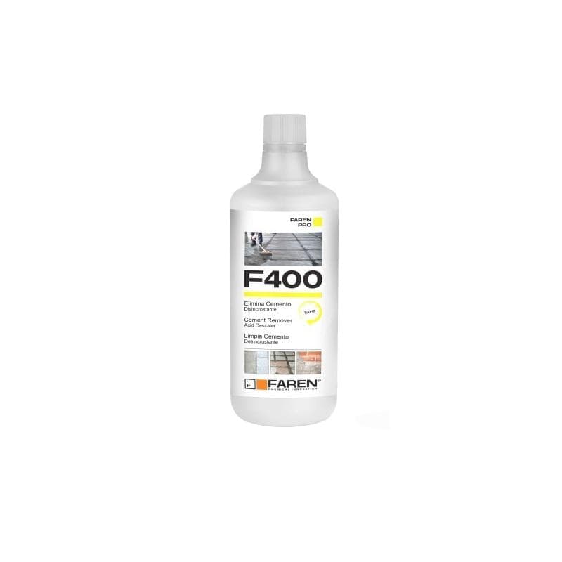 Faren - F400 - Disincrostante Concentrato Elimina Cemento, Malta, Calcare - 1lt - 2