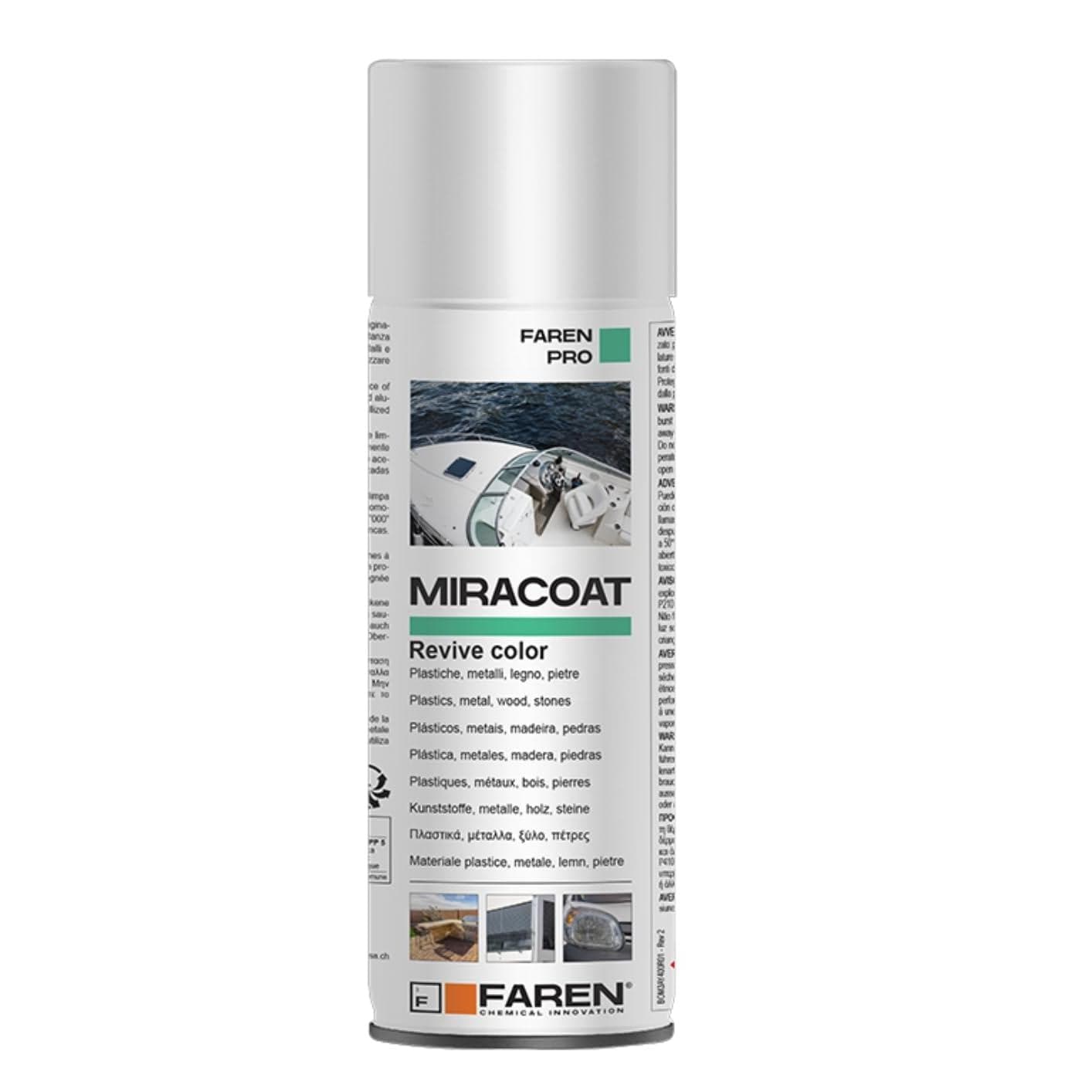 RINNOVA RAVVIVA COLORE PER PLASTICHE METALLI LEGNO PIETRE MIRACOAT S 400ml FAREN - 2