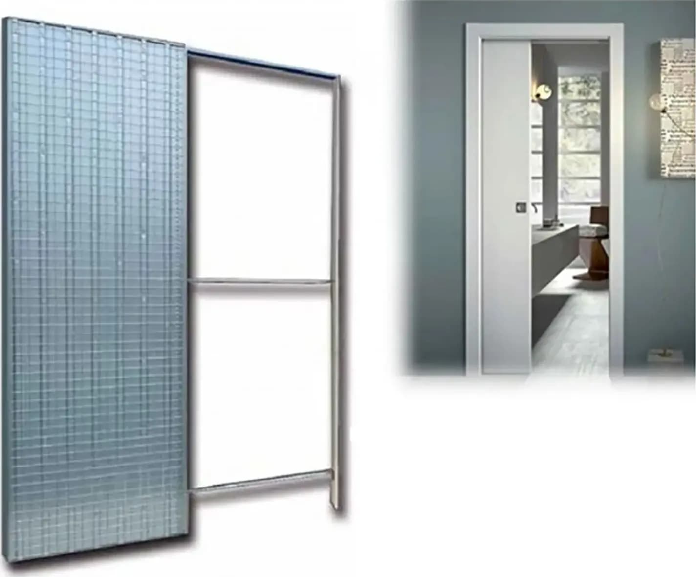 Controtelaio Per Porta Scorrevole SCRIGNO STECH EX DOORTECH Per Intonaco 700/800 - 3