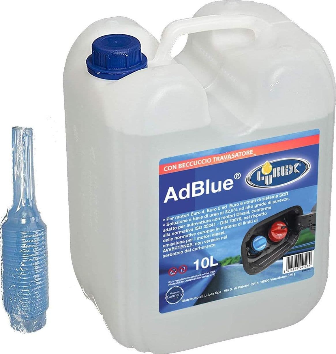 AD-BLUE IN TANICA DA 10 LT LUBEX / AREXONS LUBEX 86B21513 con imbuto a becco - 3