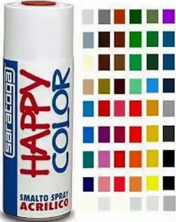 Vernice Spray SARATOGA HAPPY COLOR Acrilica Sovravernicilbile Bomboletta 400 ml. - 8