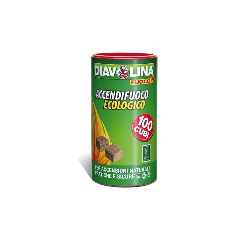 Diavolina Accendifuoco Ecologico 100pz, Accensione Istantanea - 2