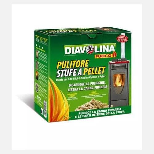 Diavolina SPAZZACAMINO PULITORE per Stufe  PELLET Libera la Canna Fumaria 1,5 kg - 2