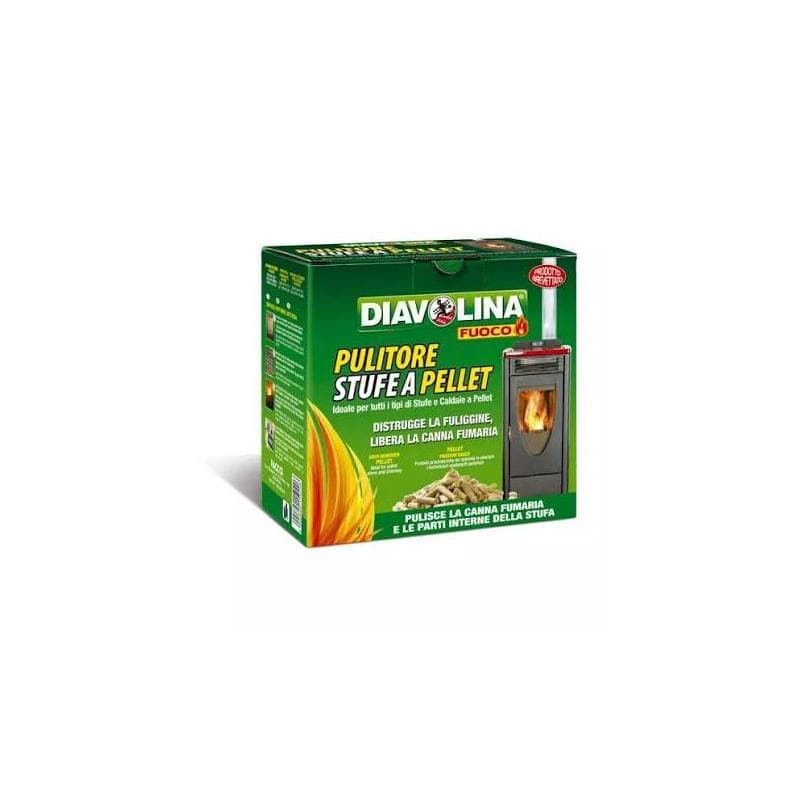 Diavolina SPAZZACAMINO PULITORE per Stufe  PELLET Libera la Canna Fumaria 1,5 kg - 3