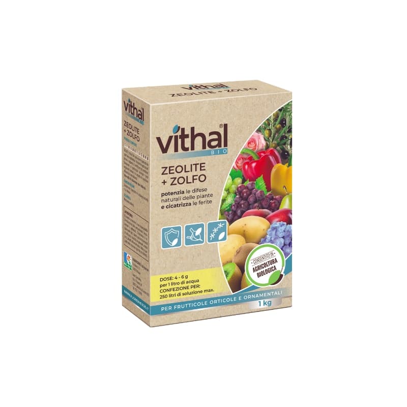 VITHAL ZEOLITE + ZOLFO BIO DIFESA DELLE FRUTTICOLE ORTICOLE ORNAMENTALI 1 KG - 2