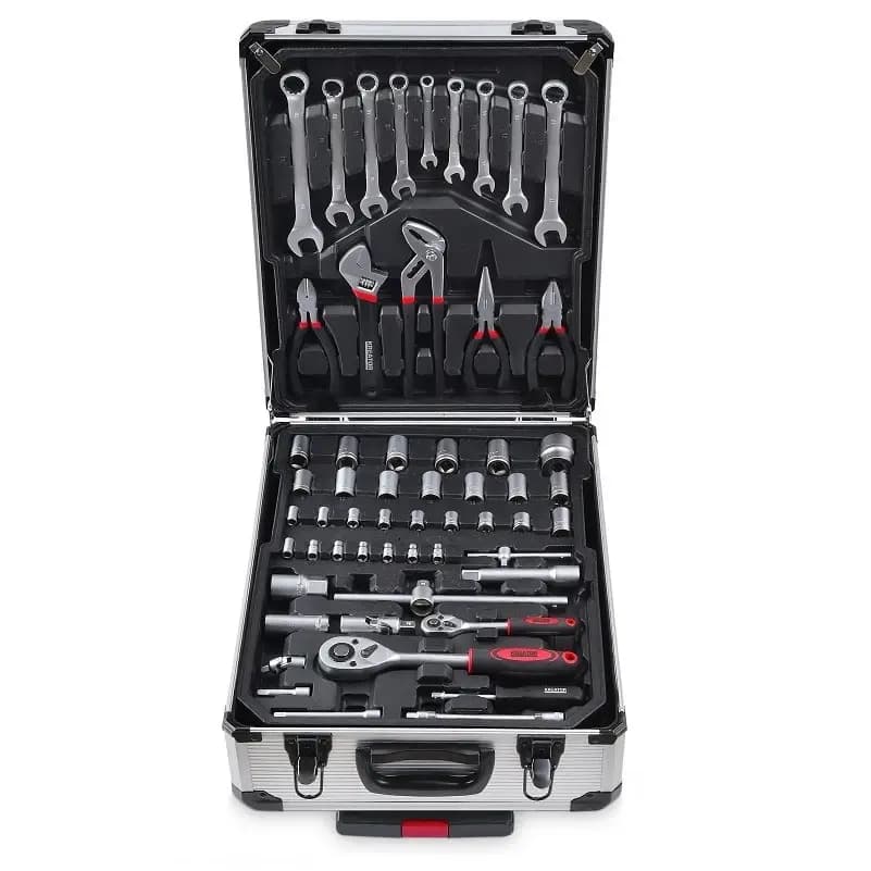 Trolley set attrezzi valigia cassetta porta utensili completa con 253 pezzi - 15