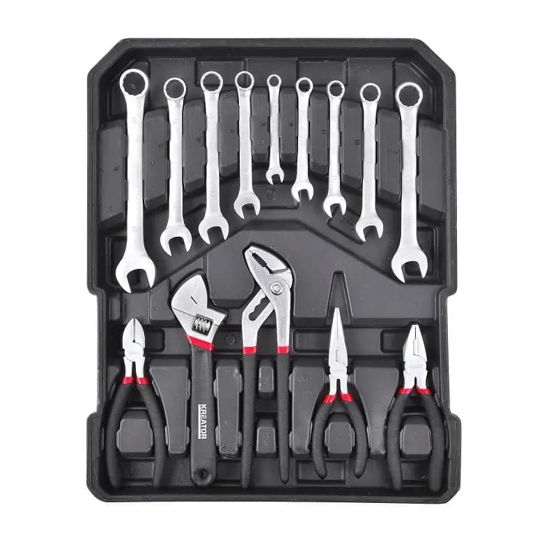 Trolley set attrezzi valigia cassetta porta utensili completa con 253 pezzi - 16