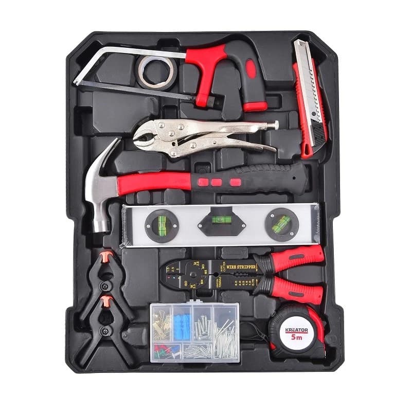 Trolley set attrezzi valigia cassetta porta utensili completa con 253 pezzi - 7