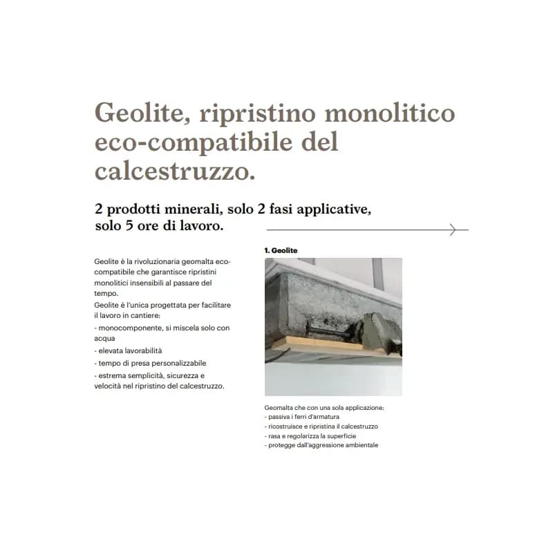 Geolite 40 Kerakoll Geomalta Ripristino Rasatura Protezione Calcestruzzo 5kg - 8