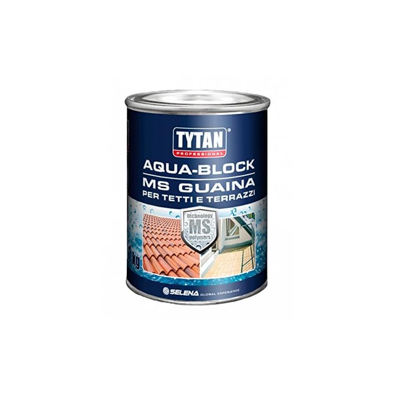 Guaina Liquida ai Polimeri Piscine AQUA-BLOCK MS GUAINA TYTAN Kg1 Bianco  Grigio - 8