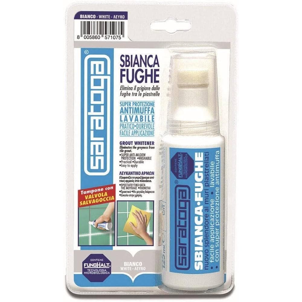 Sbianca fughe piastrelle Saratoga pulisci rinnova mattonelle antimuffa 125 ml - 2
