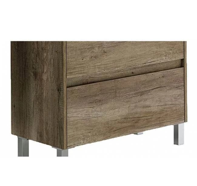 Mobile Bagno 80 Cm CON LAVABO E SPECCHIO Rovere - Dakota 94611 - 4