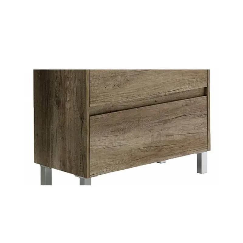 Mobile Bagno 80 Cm CON LAVABO E SPECCHIO Rovere - Dakota 94611 - 9