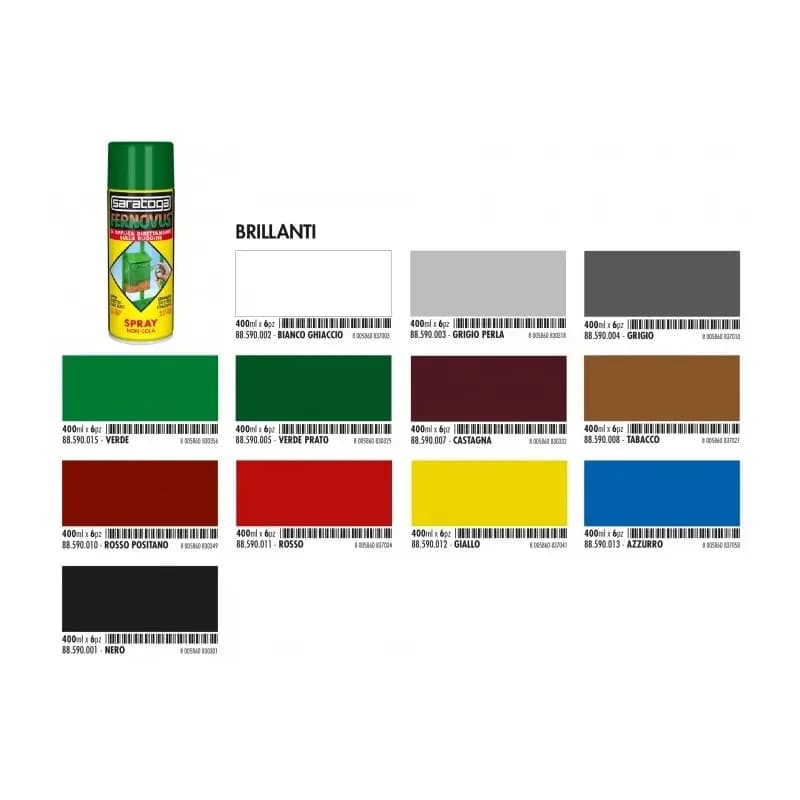 Vernice Spray Fernovus Saratoga Smalto antiruggine vari colori bomboletta 400 ml - 5