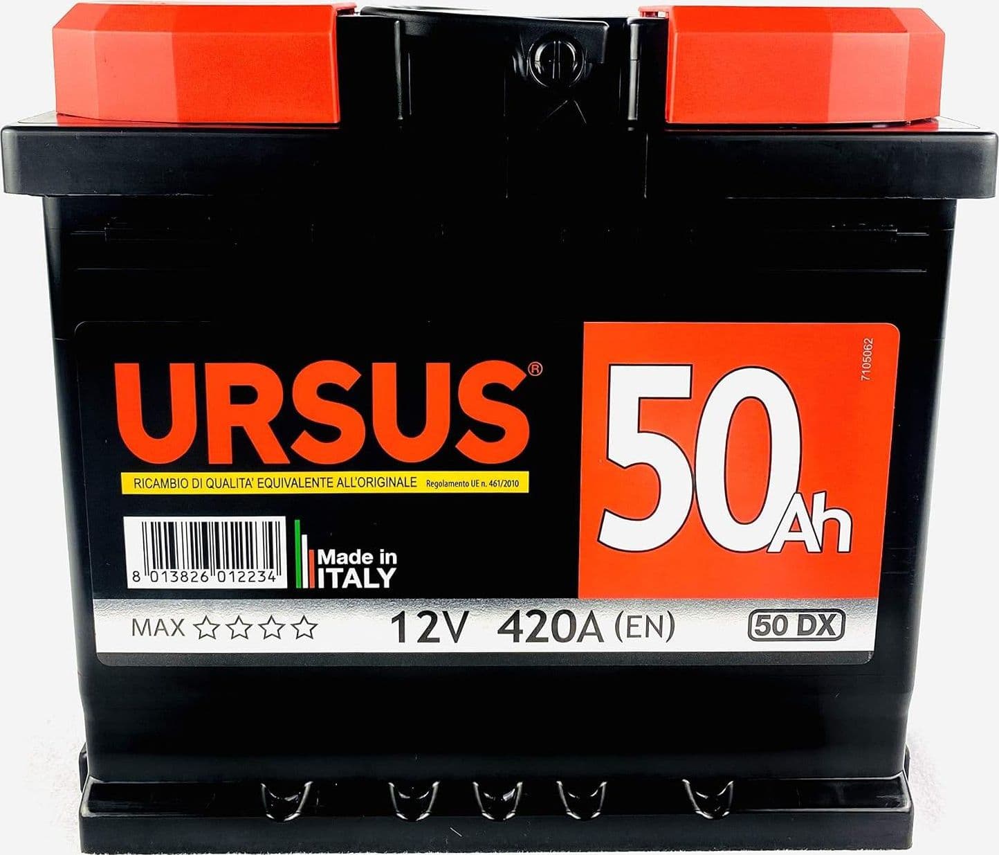 Batteria Auto 12V 50Ah URSUS MAX 50 Ah Polo Dx LUBEX pronta all'uso - 4