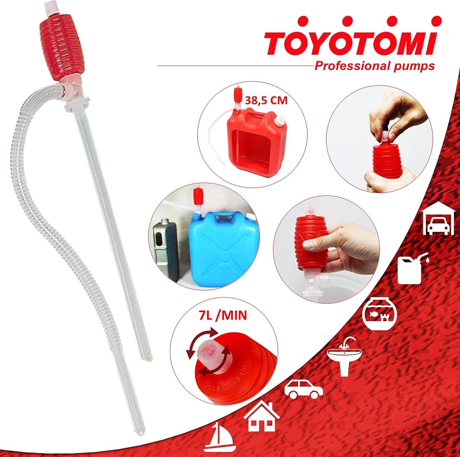 Toyotomi Pompa Manuale Adatta Per Travasare Ogni Liquido Fino A 20lt Al Minuto - 3
