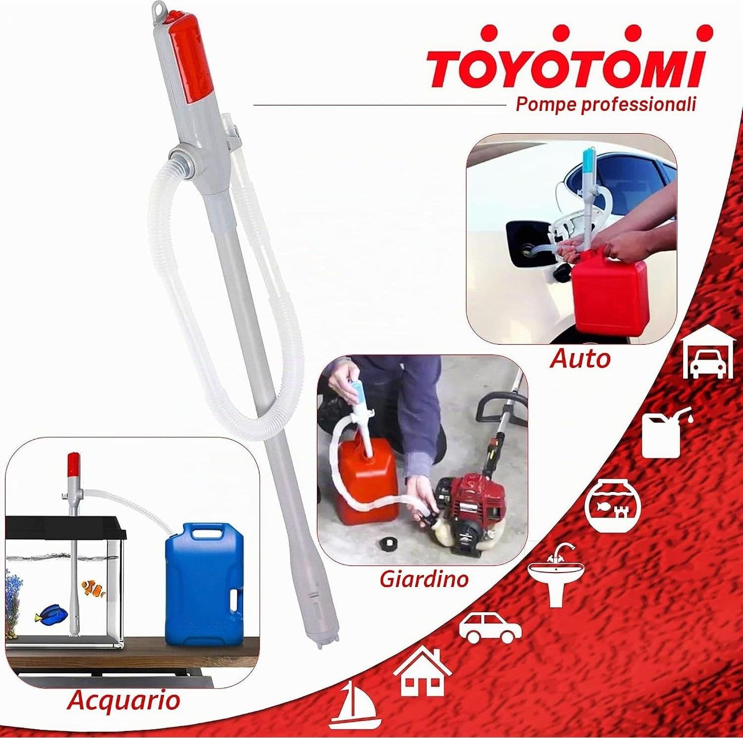 Toyotomi Pompa batteria Adatta Per Travasare Ogni Liquido Fino A 10lt Al Minuto - 8